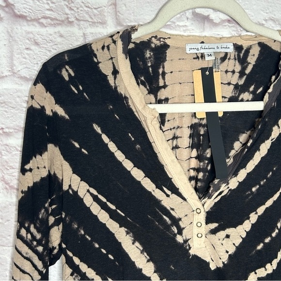 Young Fabulous & Broke Tie Dye Long Sleeve T-Shirt NWT - Picture 7 of 14